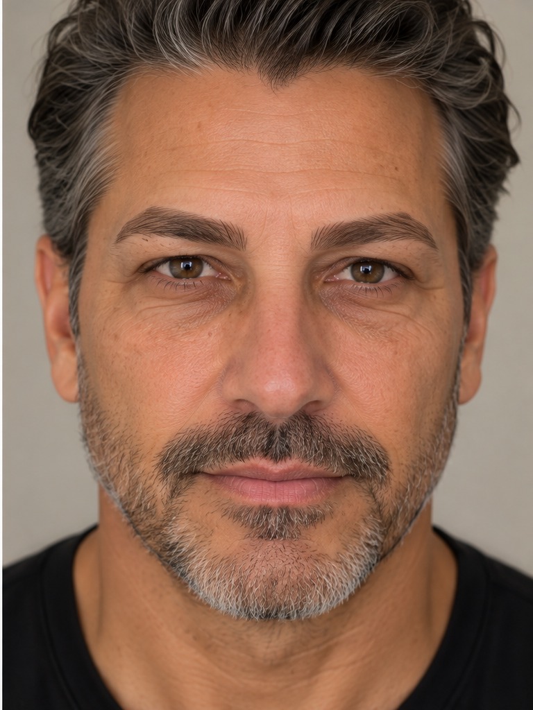 Men's brow transformation, after