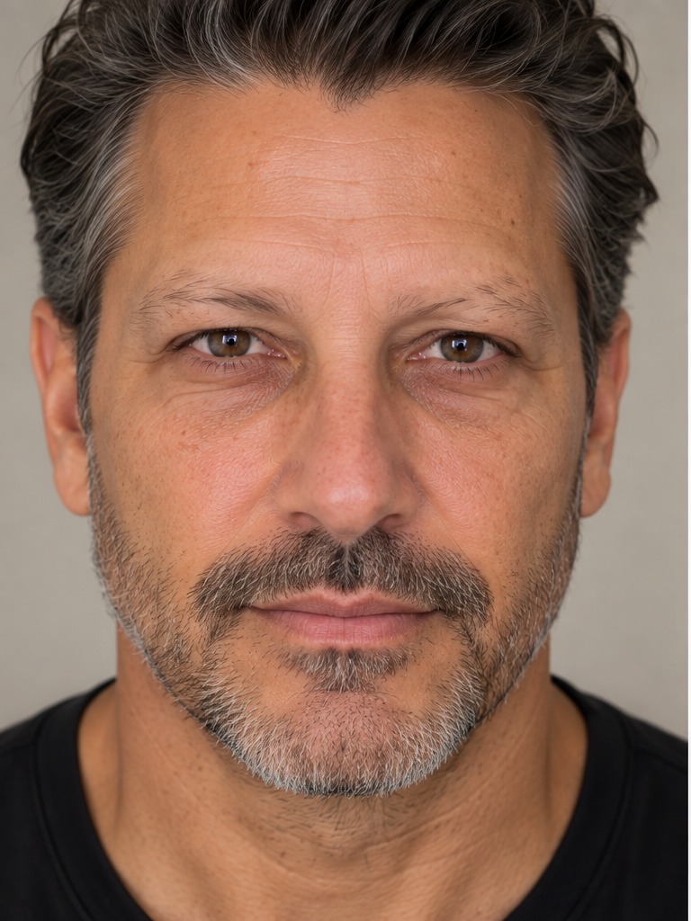 Men's brow transformation, before